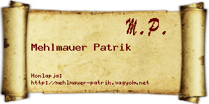 Mehlmauer Patrik névjegykártya